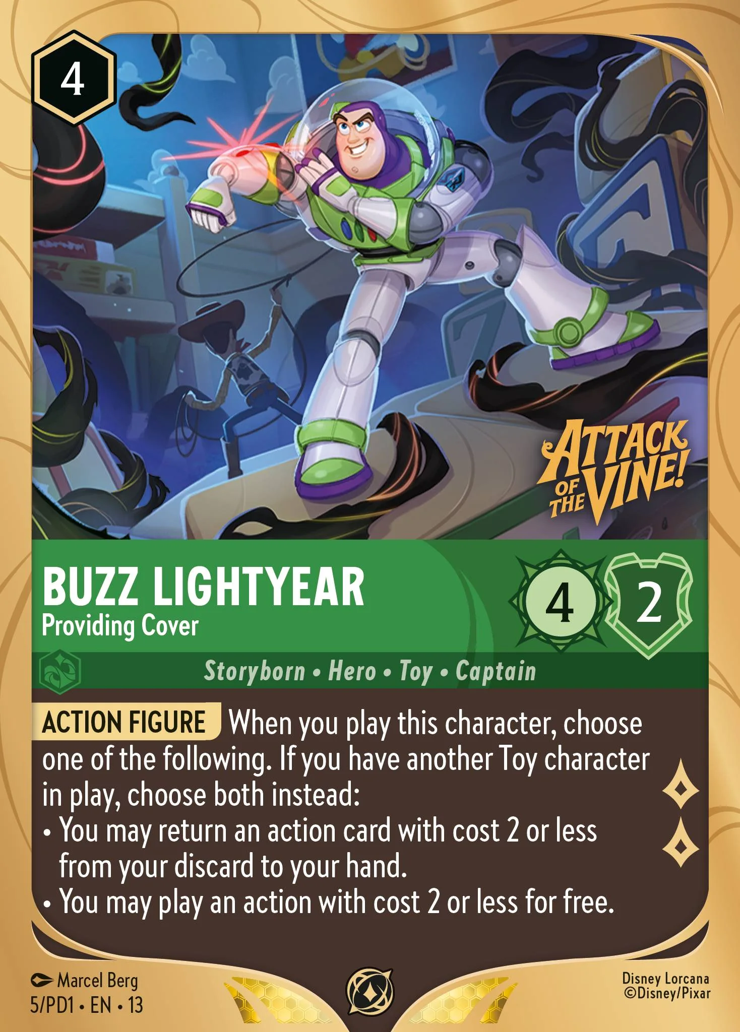 Buzz Lightyear - Providing Cover 5/PD1 from Attack of the Vine!