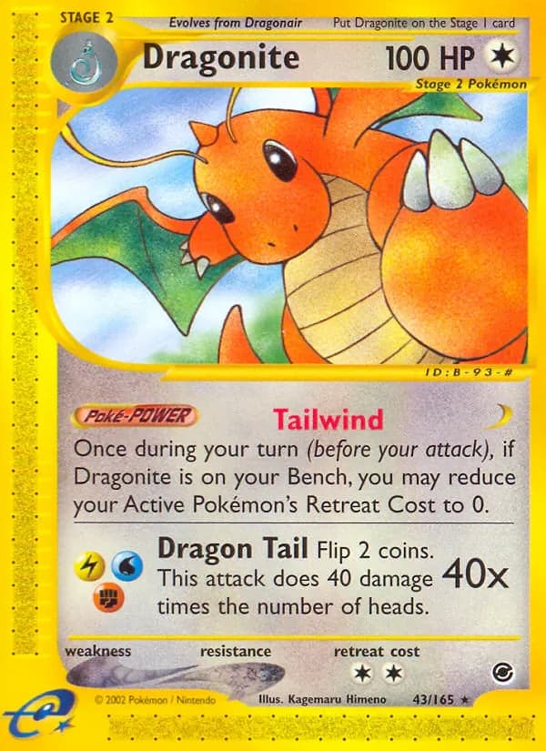 Dragonite 43/165 from Expedition Base Set