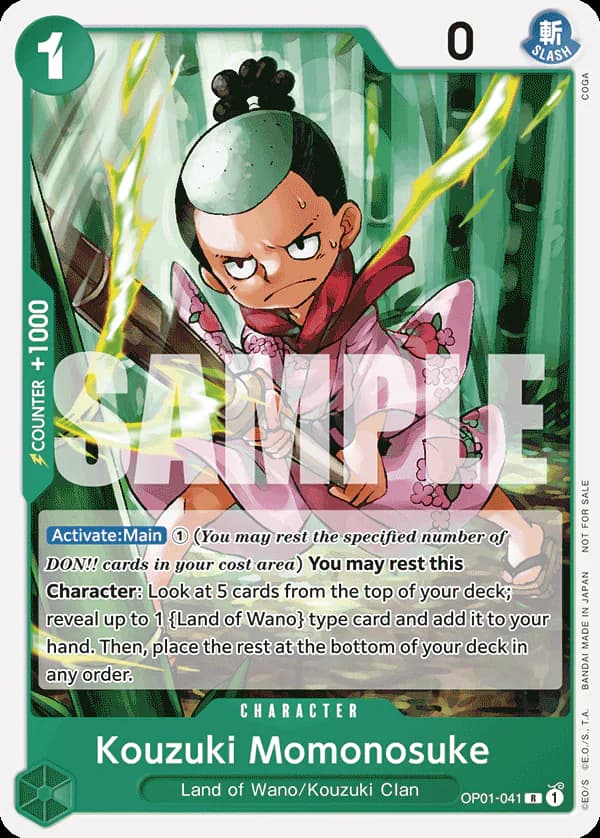 Kouzuki Momonosuke OP01-041 Official alternate printing 1