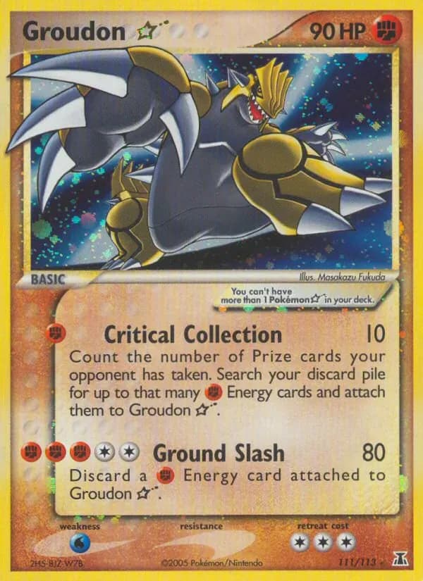 Groudon Star 111/113 from EX Delta Species