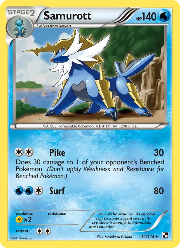 Samurott 31/114 from Black & White