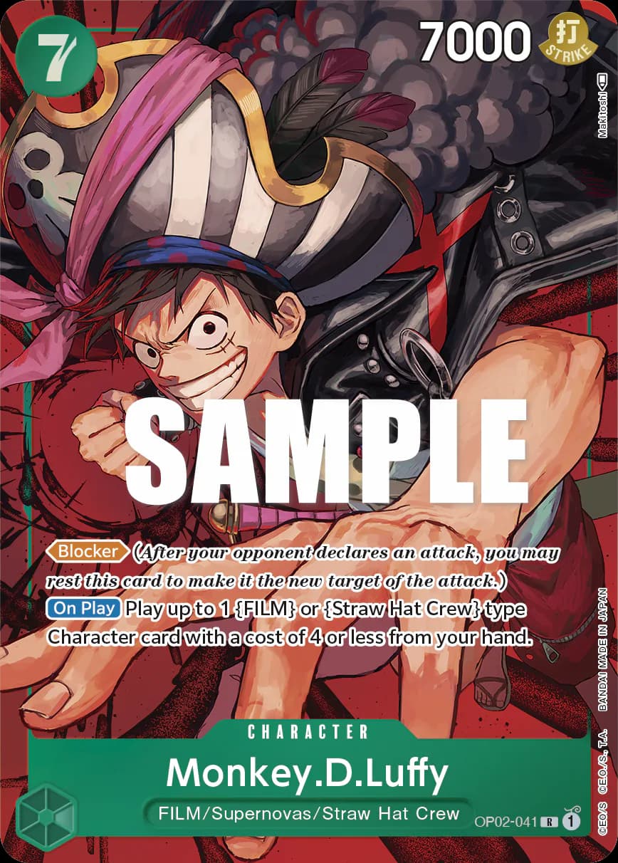 Monkey.D.Luffy OP02-041 Official alternate printing 1