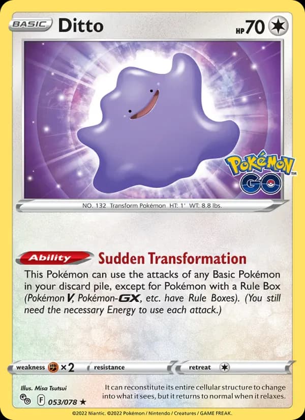 Ditto 053/78 from Pokemon GO