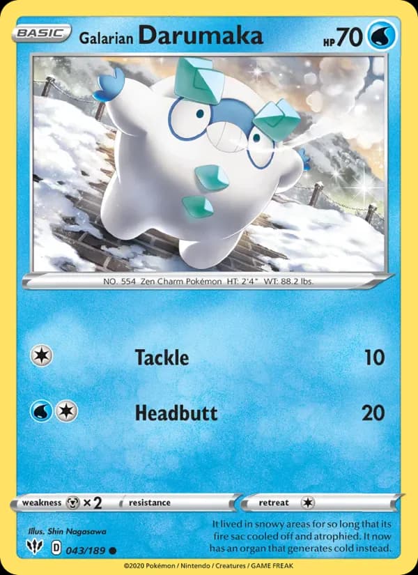 Galarian Darumaka 43/189 from Darkness Ablaze