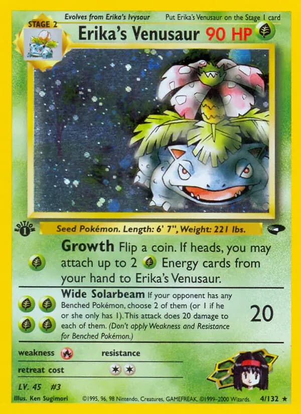 Erika's Venusaur 4/132 from Gym Challenge