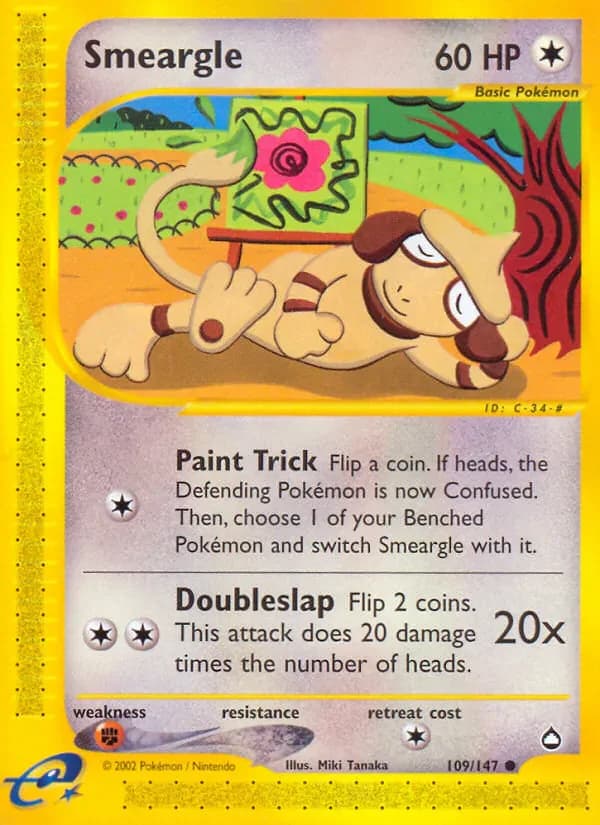 Smeargle 109/147 from Aquapolis