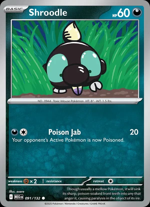 Shroodle 091/132 from Mega Evolution