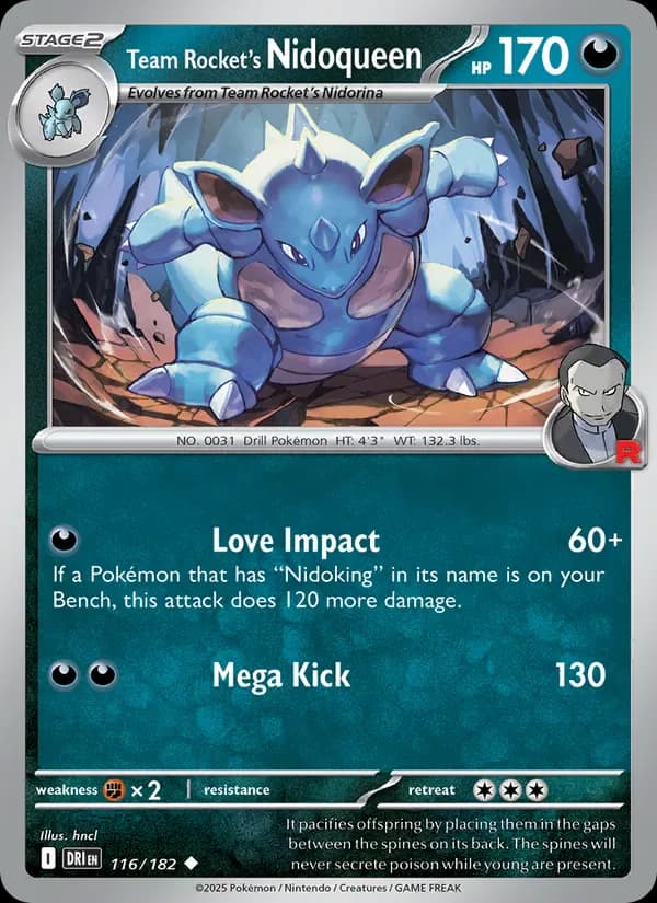 Team Rocket's Nidoqueen 116/182 from Destined Rivals