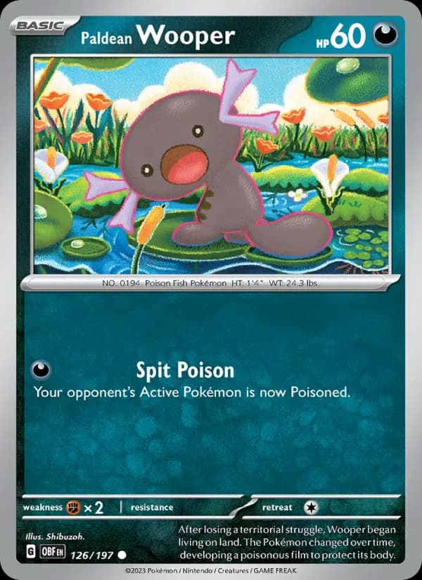 Paldean Wooper 126/197 from Obsidian Flames