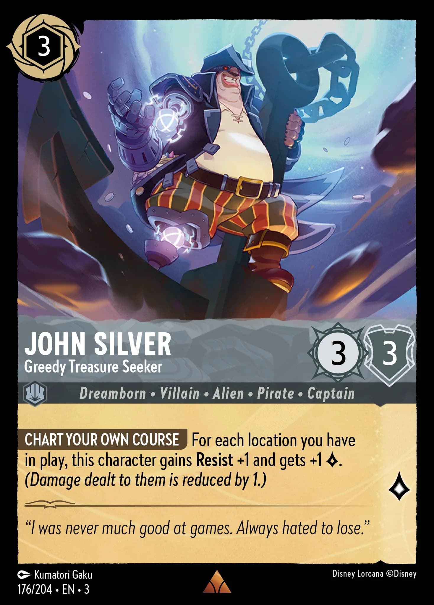 John Silver - Greedy Treasure Seeker 176/204 from Into the Inklands