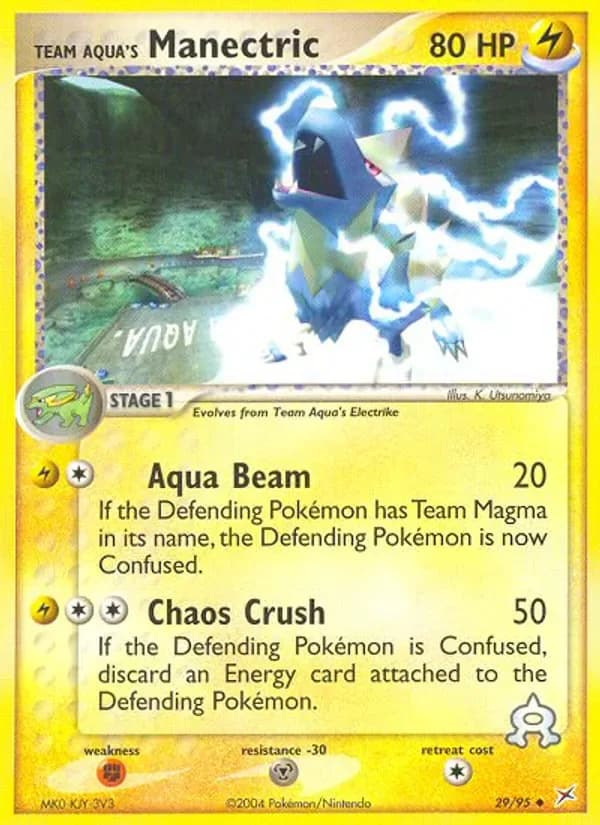 Team Aqua's Manectric 29/95 from EX Team Magma vs Team Aqua