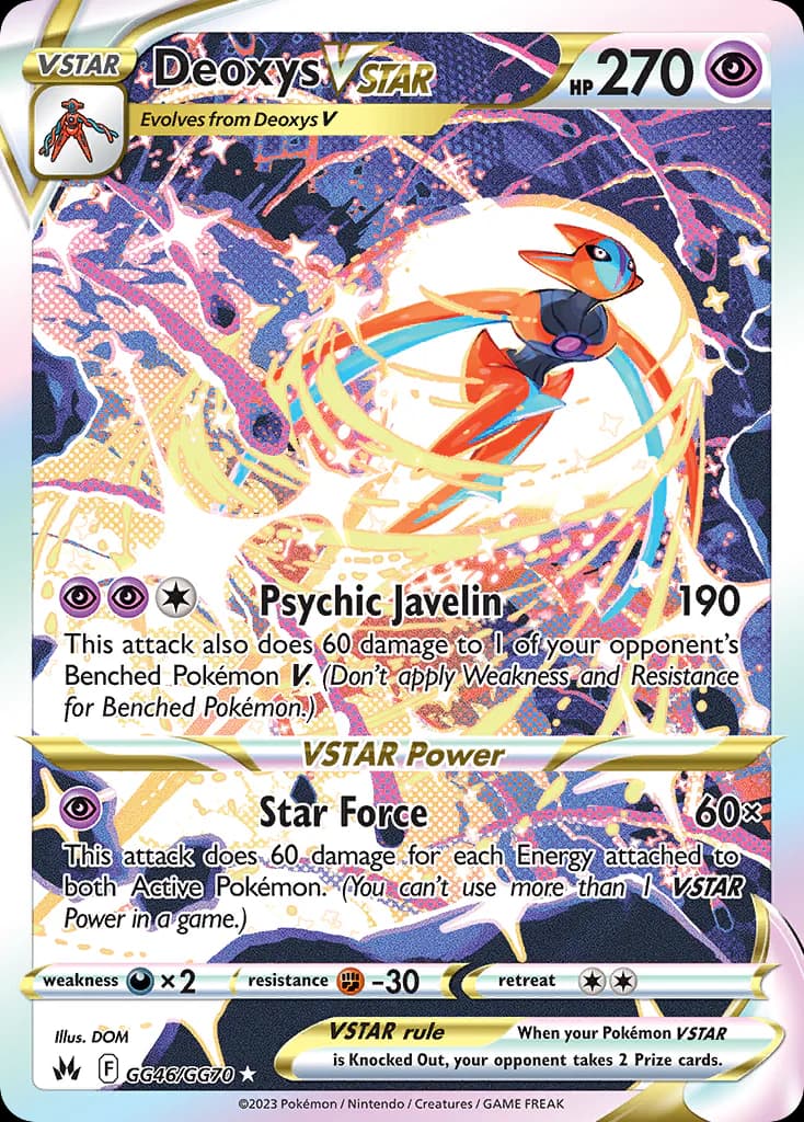 Deoxys VSTAR GG46/GG70 from Crown Zenith