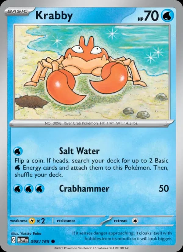 Krabby 098/165 from Pokemon 151