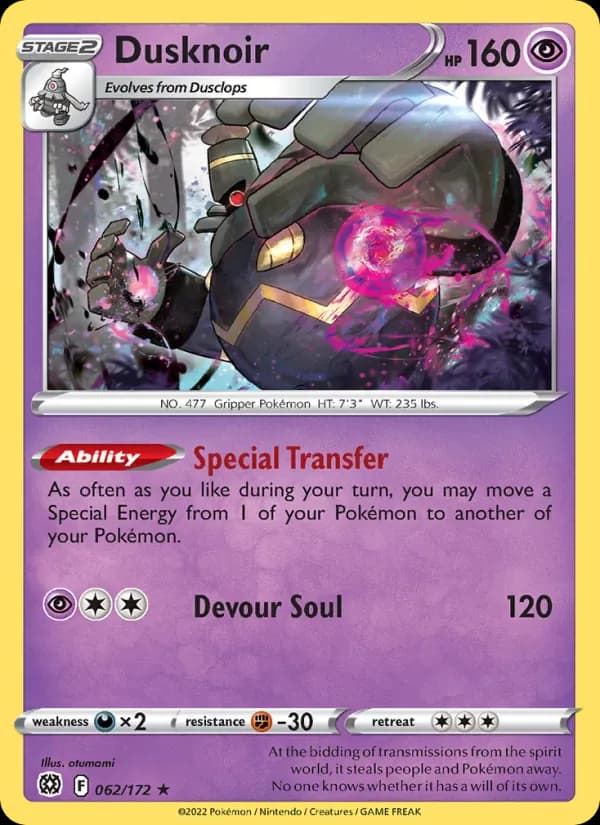 Dusknoir 062/172 from Brilliant Stars