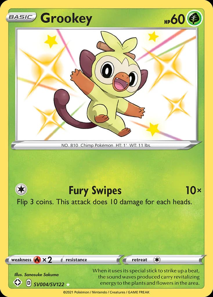Grookey SV004/SV122 from Shining Fates
