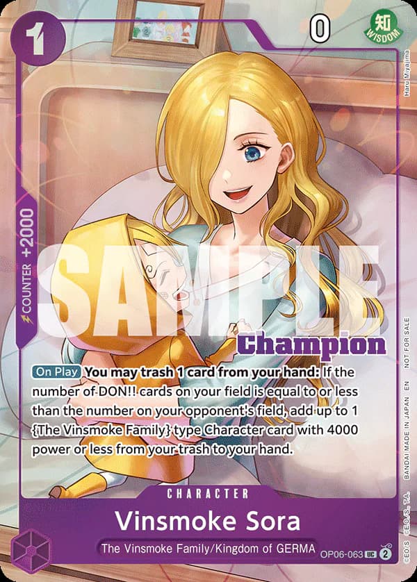 Vinsmoke Sora OP06-063 Official alternate printing 4