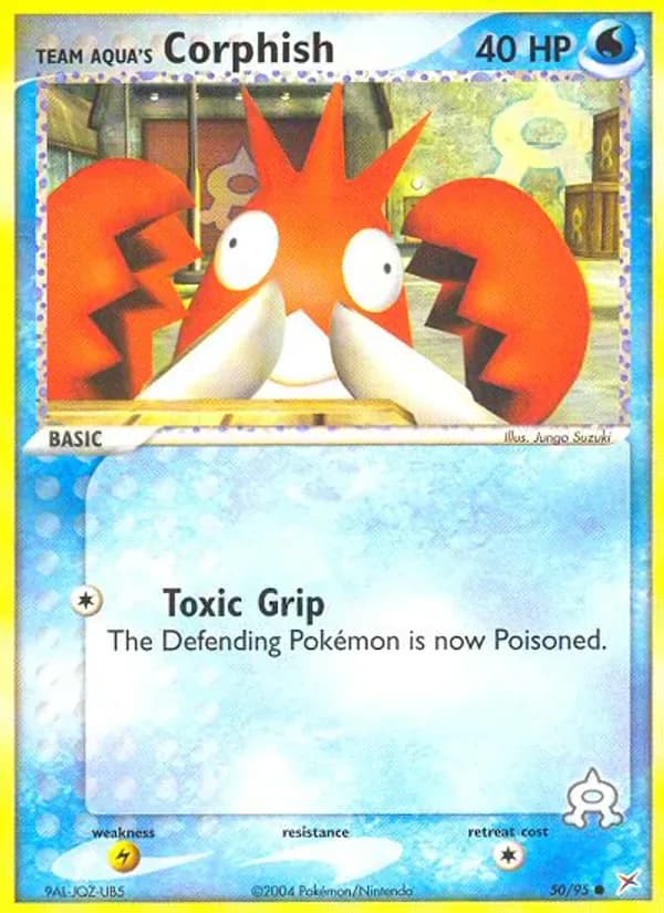 Team Aqua's Corphish 50/95 from EX Team Magma vs Team Aqua