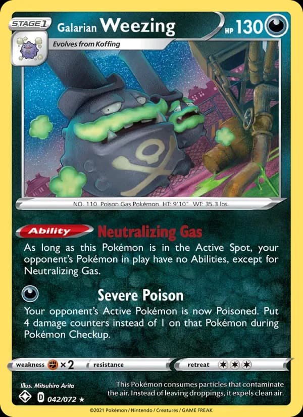 Galarian Weezing 42/72 from Shining Fates