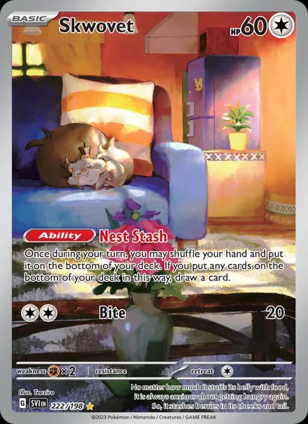 Skwovet 222/198 from Scarlet & Violet Base Set