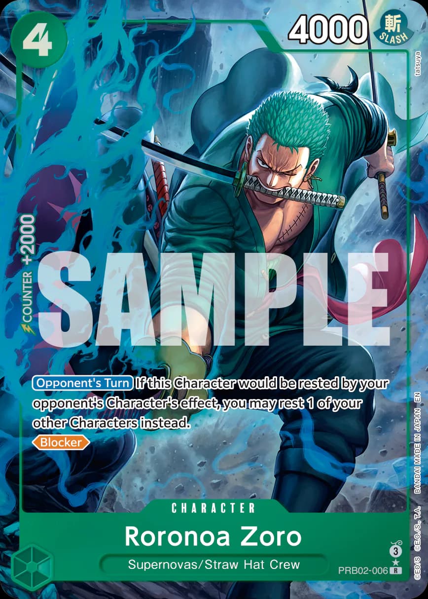 Roronoa Zoro PRB02-006 Official alternate printing 1