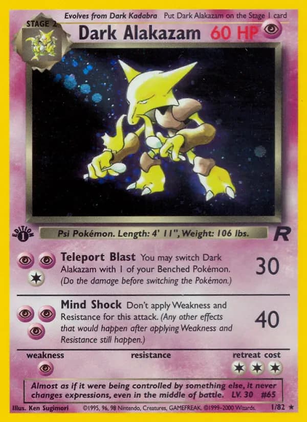Dark Alakazam 1/82 from Team Rocket