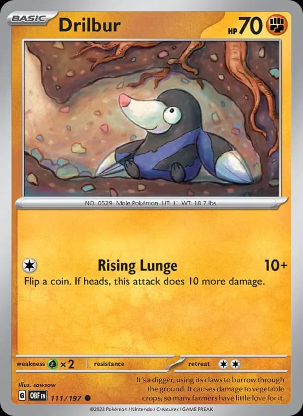 Drilbur 111/197 from Obsidian Flames