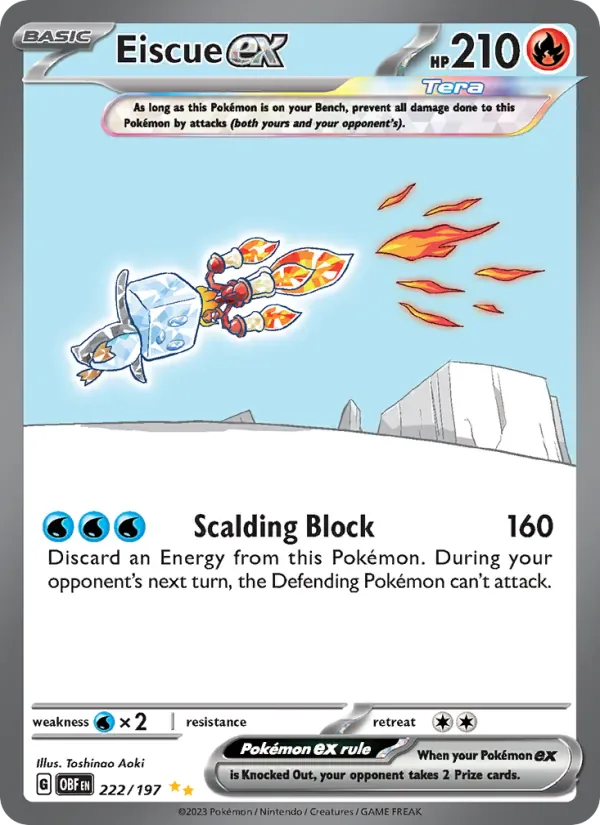 Eiscue ex 222/197 from Obsidian Flames