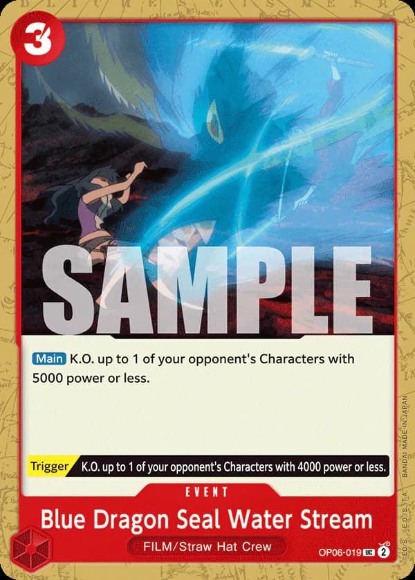 Blue Dragon Seal Water Stream OP06-019 Standard printing