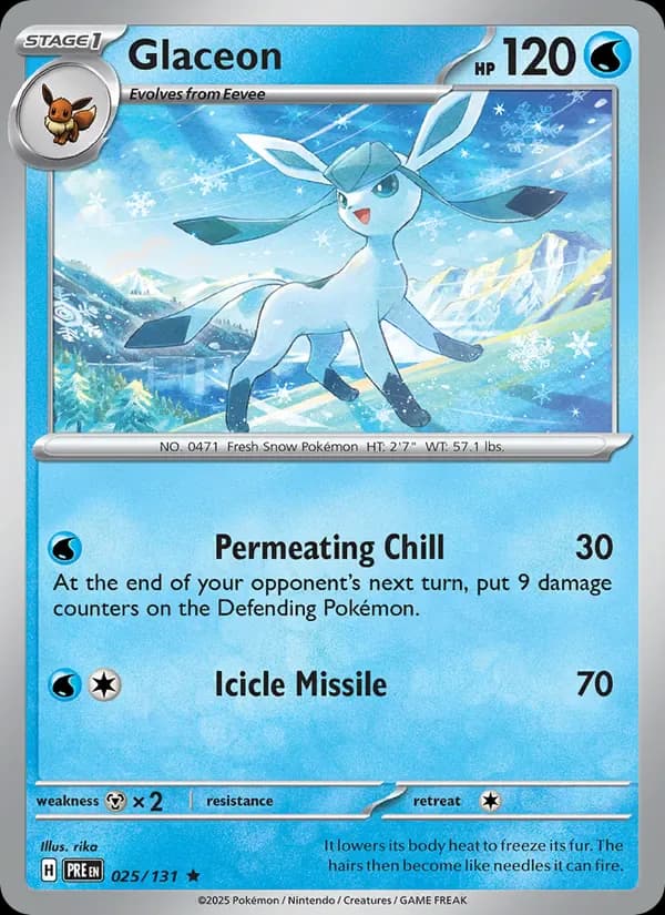 Glaceon 025/131 from Prismatic Evolutions
