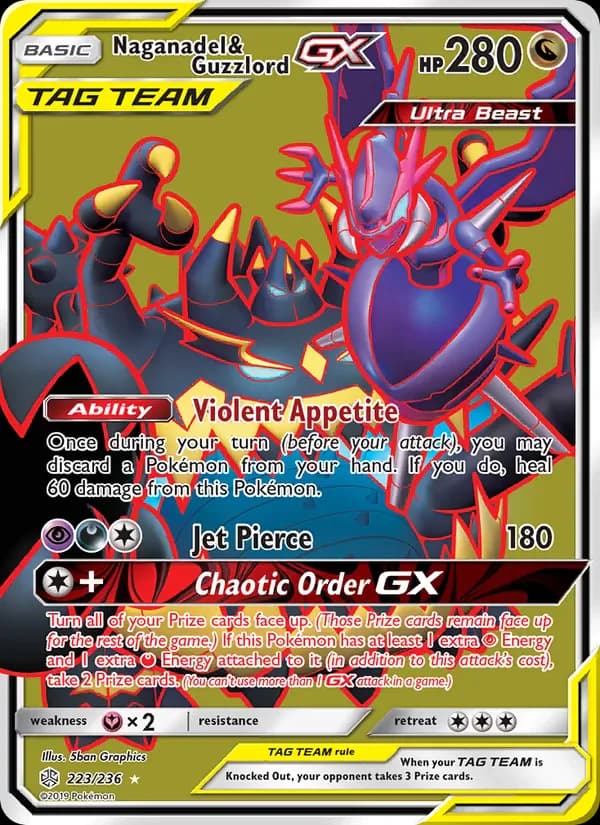 Naganadel & Guzzlord GX 223/236 from Cosmic Eclipse