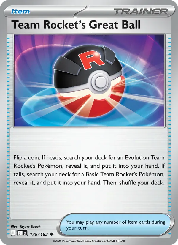 Team Rocket's Great Ball 175/182 from Destined Rivals