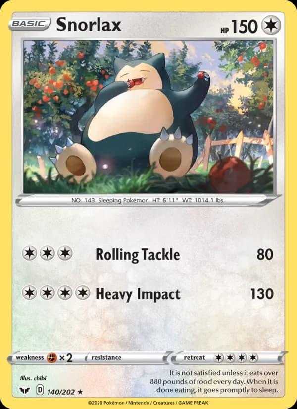 Snorlax 140/202 from Sword & Shield