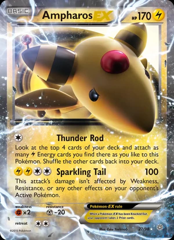 Ampharos EX 27/98 from Ancient Origins