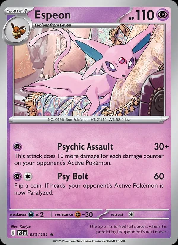 Espeon 033/131 from Prismatic Evolutions