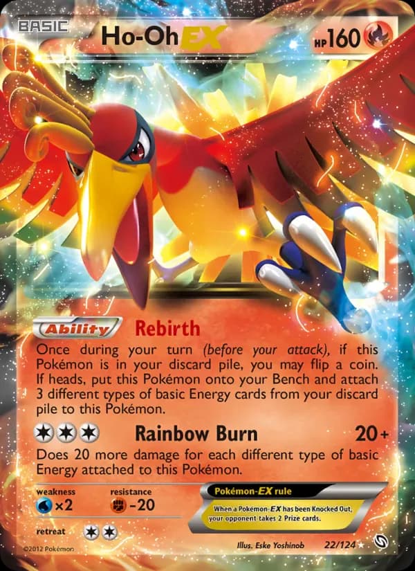 Ho-Oh-EX 22/124 from Dragons Exalted