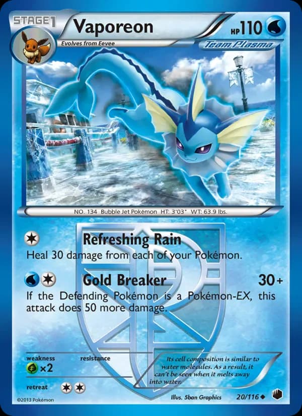 Vaporeon 20/116 from Plasma Freeze