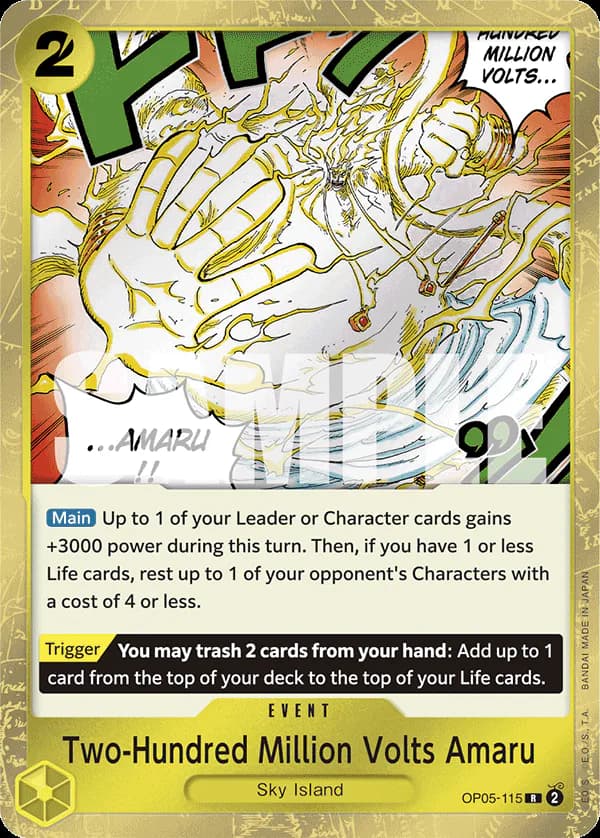 Two-Hundred Million Volts Amaru OP05-115 Official alternate printing r1