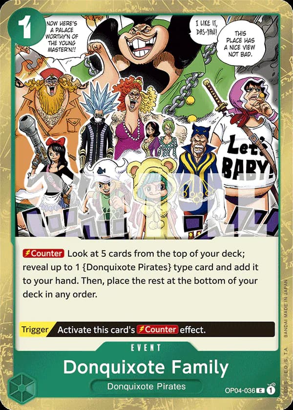 Donquixote Family OP04-036 Official alternate printing 2