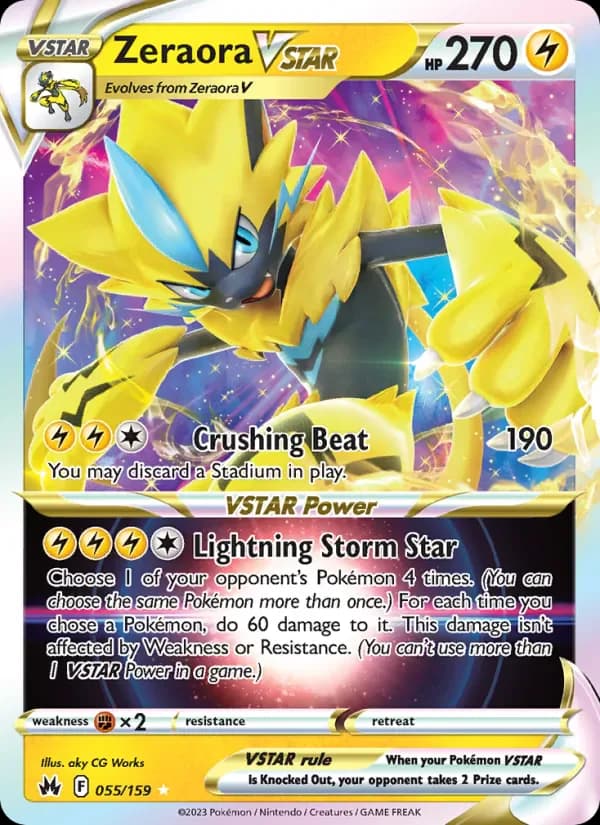 Zeraora VSTAR 055/159 from Crown Zenith