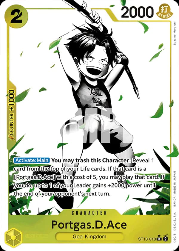 Portgas.D.Ace ST13-010 Official alternate printing 1