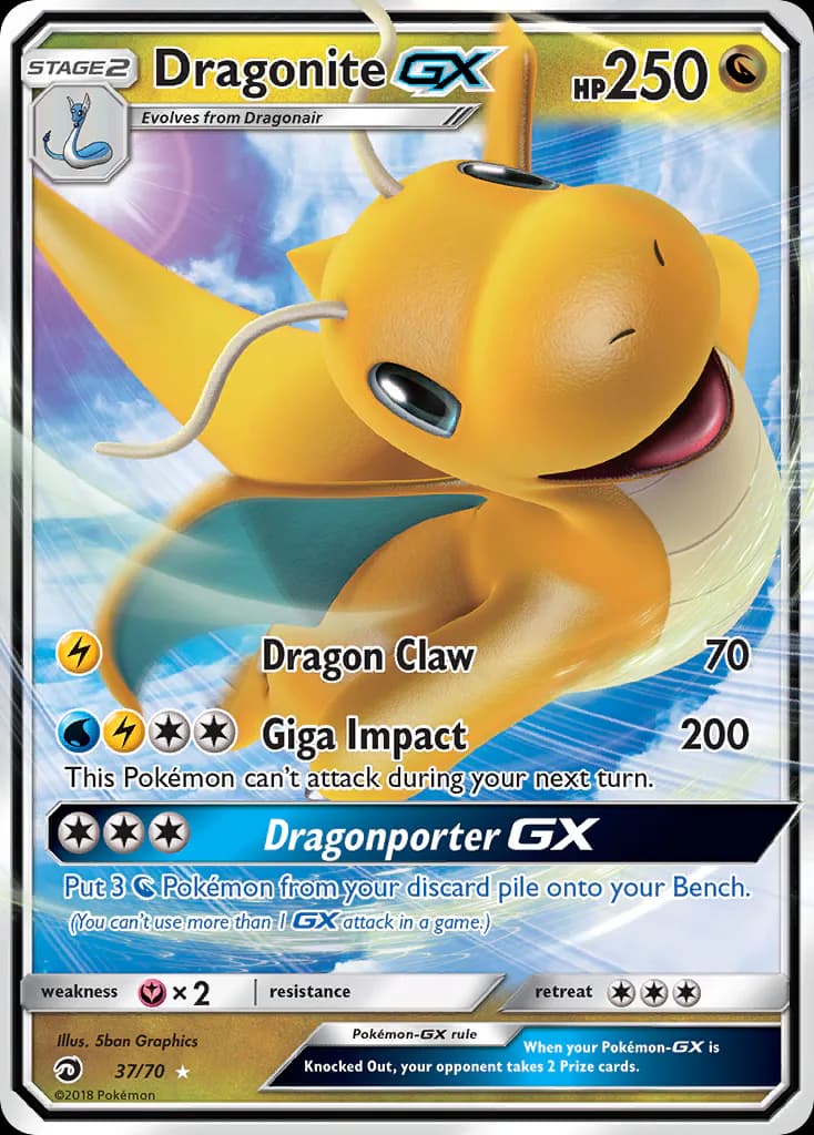 Dragonite GX 37/70 from Dragon Majesty