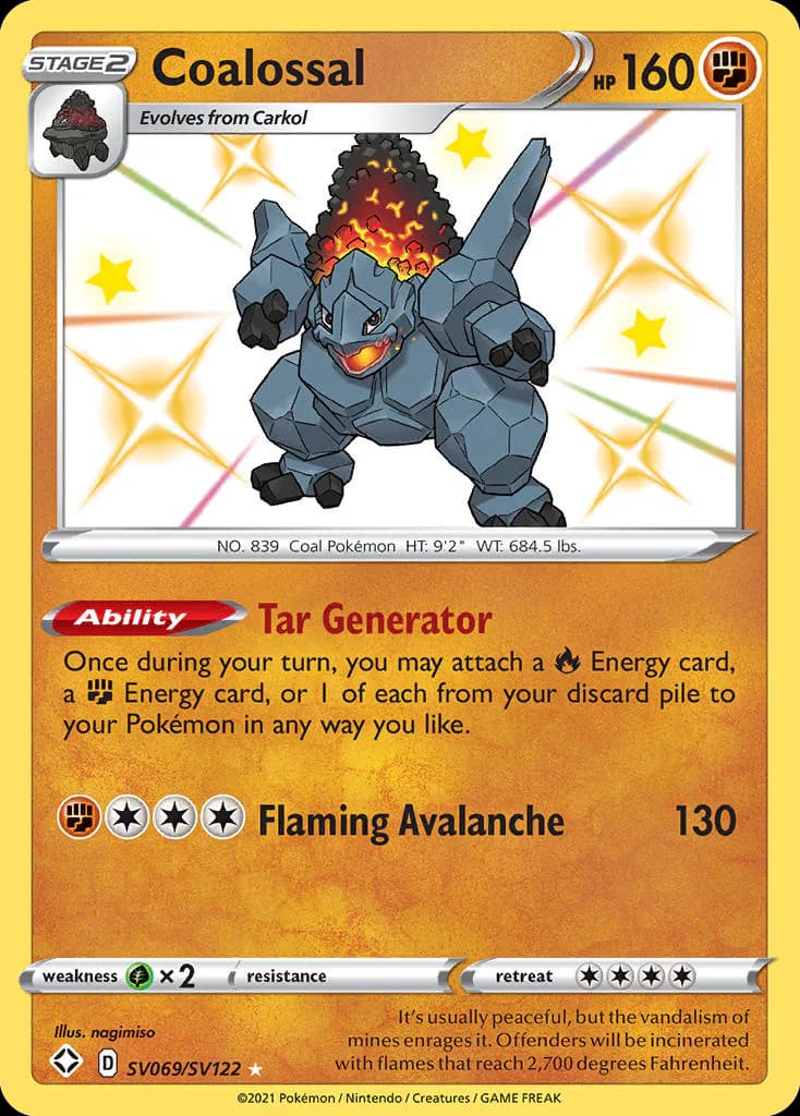 Coalossal SV069/SV122 from Shining Fates