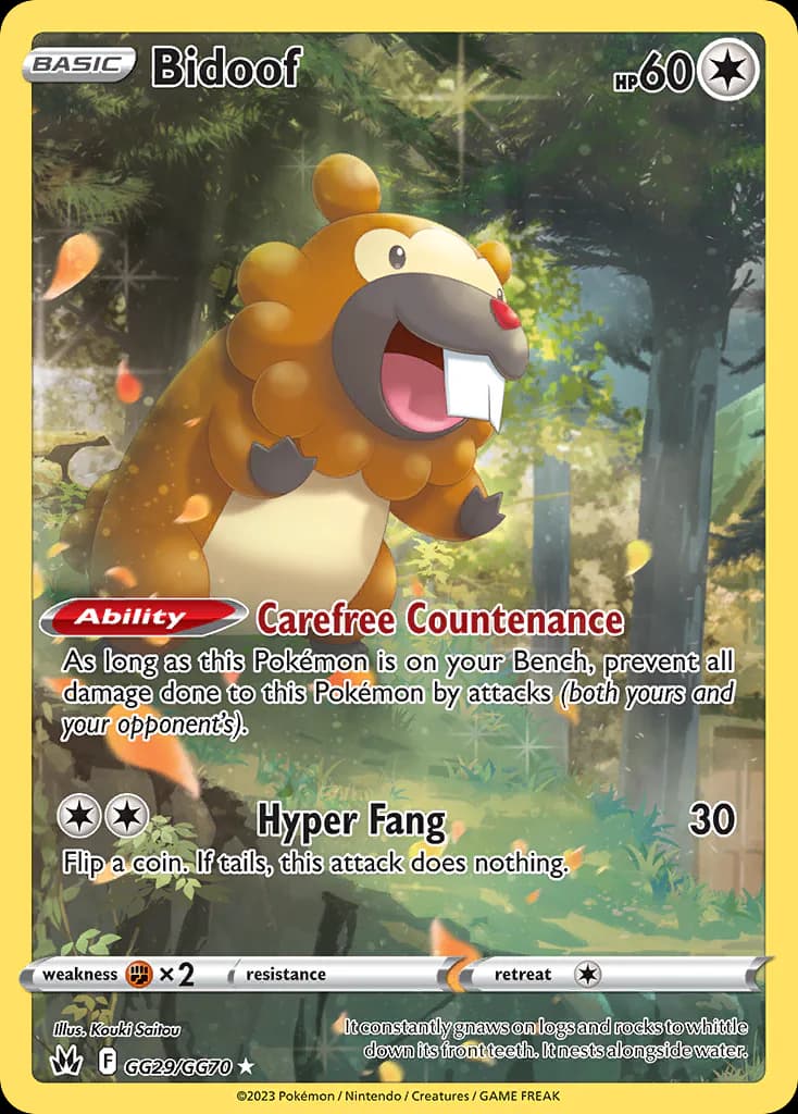 Bidoof GG29/GG70 from Crown Zenith
