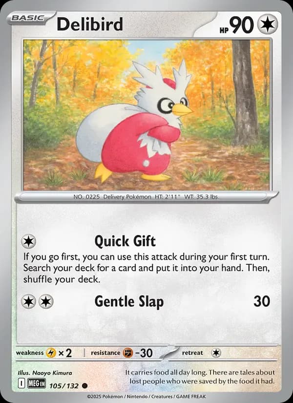 Delibird 105/132 from Mega Evolution
