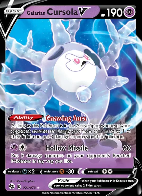 Galarian Cursola V 21/73 from Champion's Path
