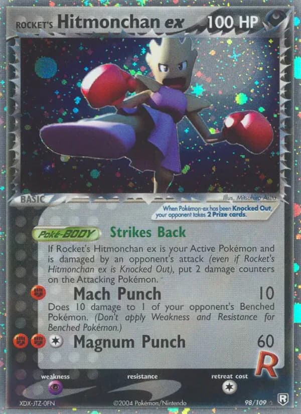 Rocket's Hitmonchan ex 98/109 from EX Team Rocket Returns