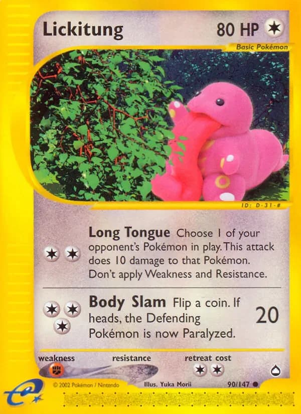 Lickitung 90/147 from Aquapolis