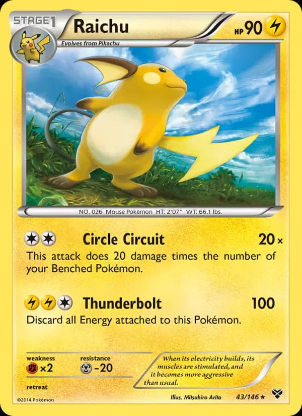 Raichu 43/146 from XY Base Set