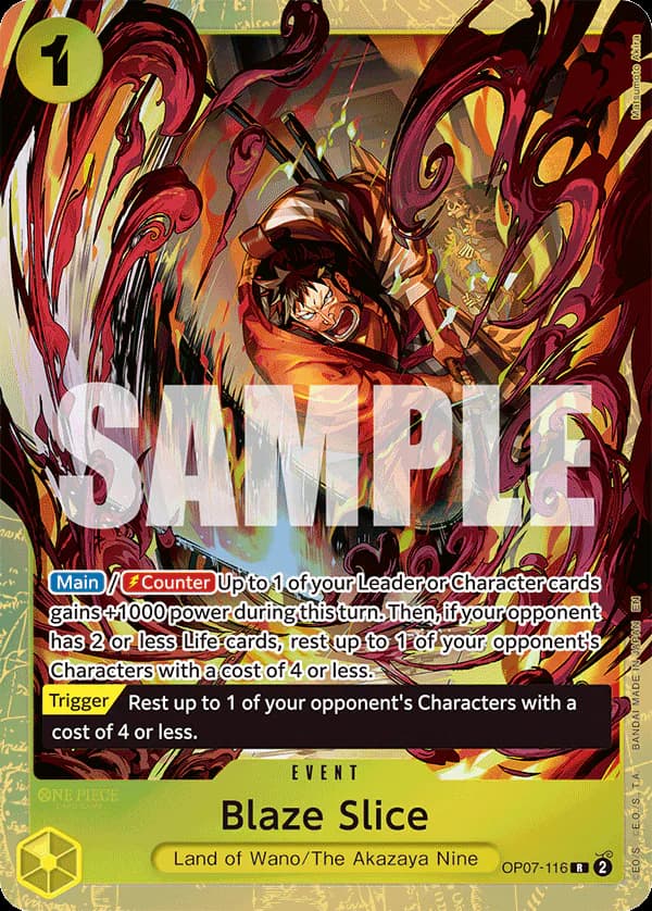 Blaze Slice OP07-116 Official alternate printing 2