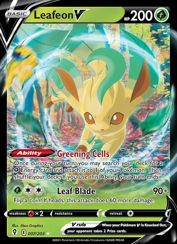Leafeon V 7/203 from Evolving Skies